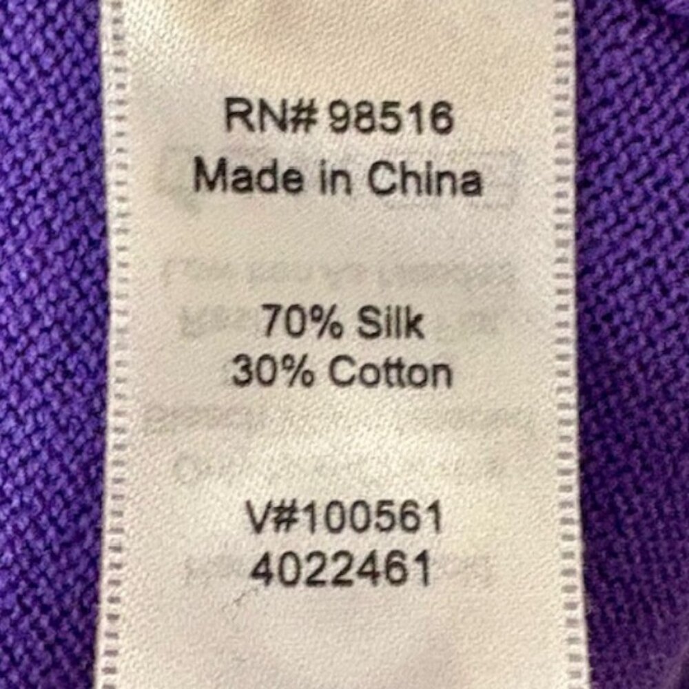 Coldwater Creek Silk/Cotton Cardigan - Purple/Lavender - 1X - Picture 7 of 9